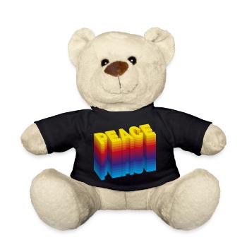 PAIX : une déclaration pour l’amour et l’harmonie - Nounours - noir - Devant