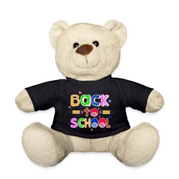 Schulstart Schulanfang Schüler Zurück zur Schule - Teddy - Schwarz - Vorne