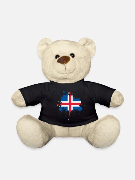Conception du drapeau de l’Islande - Nounours - noir