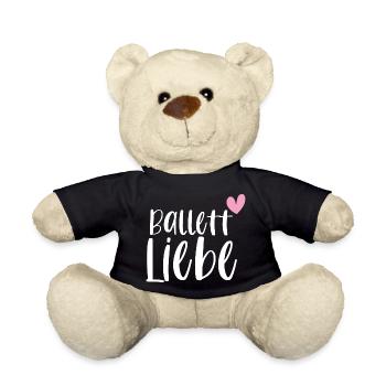 Ballett Liebe Ballerina Balletttänzerin Geschenk - Teddy - Schwarz - Vorne