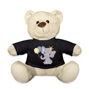 Elefantenbaby erster Geburtstag 1 Jahr - Teddy - Schwarz - Vorne