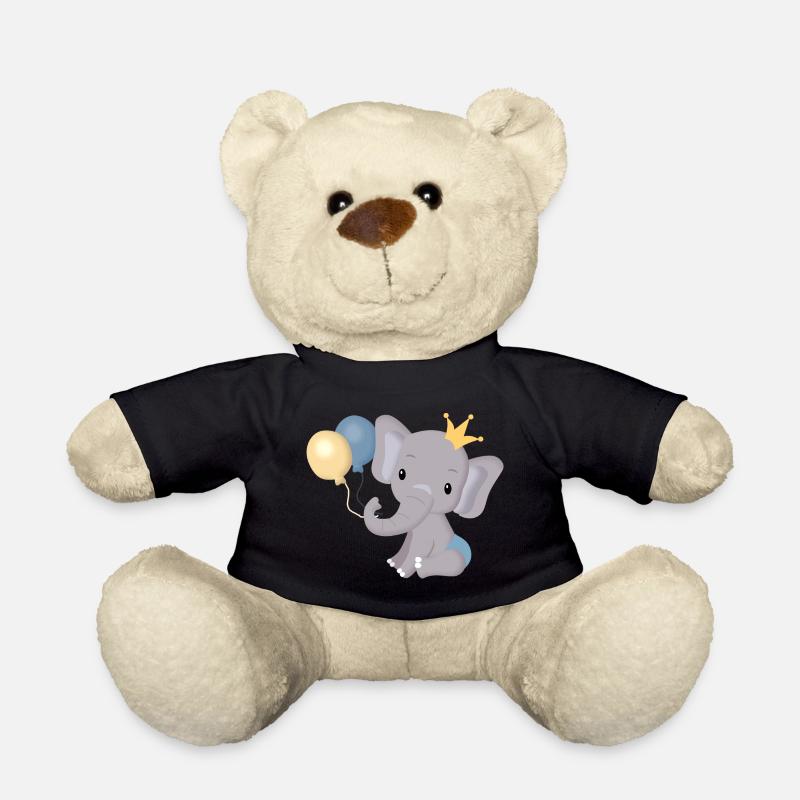 Elefantenbaby erster Geburtstag 1 Jahr - Teddy - Schwarz