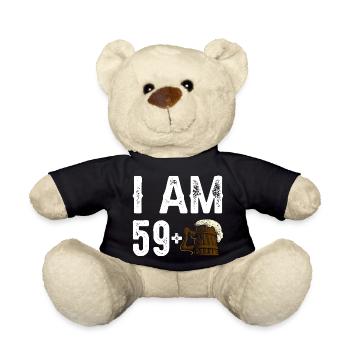 Ich bin 59+ Bier Feier - Teddy - Schwarz - Vorne