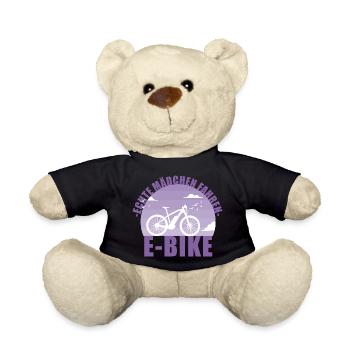 E-Bike Fahrrad E Bike Akku Geschenk - Teddy - Schwarz - Vorne