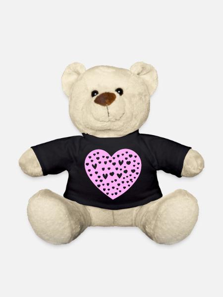 Herz Symbol Liebe süß Herzen rosa Zeichnung 11 - Teddy - Schwarz