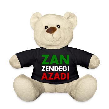 Zan zendegi azadi women life freedom - Teddy Bear - black - Front