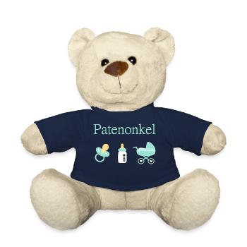 Patenonkel Geburt Junge Taufe - Teddy - French Navy - Vorne