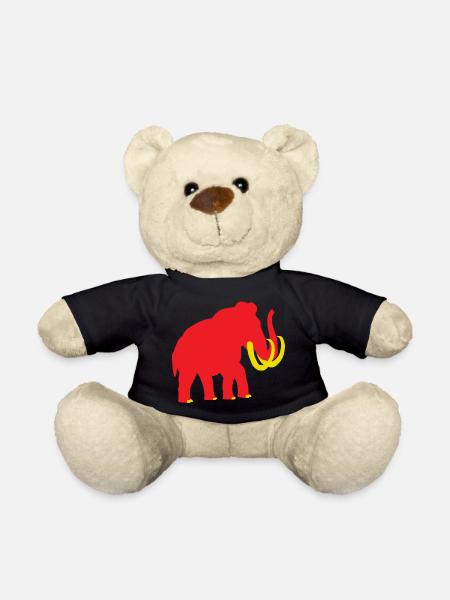 Wolliges Mammut rot gelb - Teddy - Schwarz