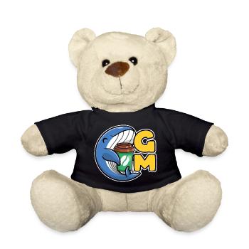 Web3 Wal mit einem Kaffee, der Guten Morgen sagt - Teddy - Schwarz - Vorne