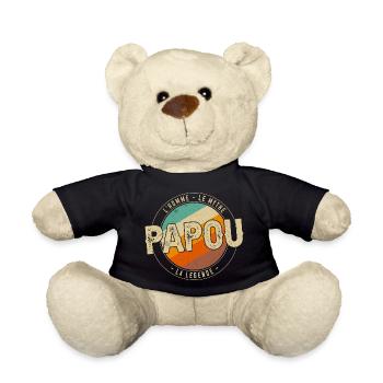 Papou la légende - Nounours - noir - Devant