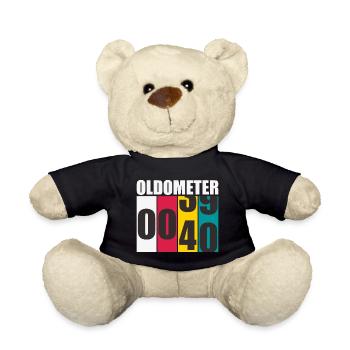 Birthday Oldometer 40 Years - Teddy Bear - black - Front