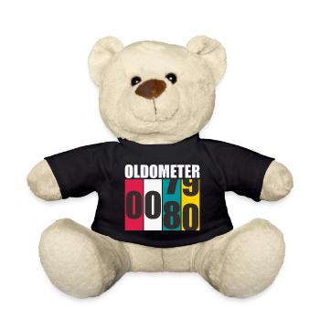 Oldomètre anniversaire 80 ans - Nounours - noir - Devant