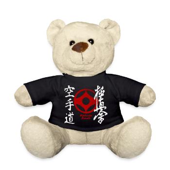 Karate Kyokushinkai Kanji Kampfkunst Japan - Teddy - Schwarz - Vorne