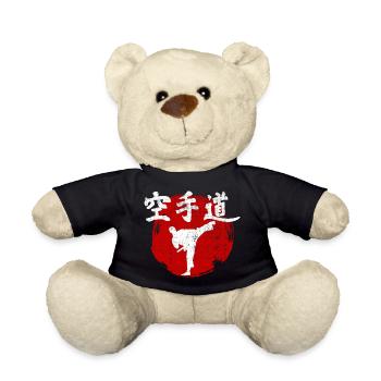 Karate Martial Art MMA Kanji Japan Gym - Teddy - Schwarz - Vorne