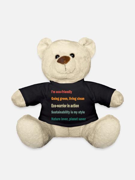 Ich bin ökologisch. Naturfreund. - Teddy - Schwarz