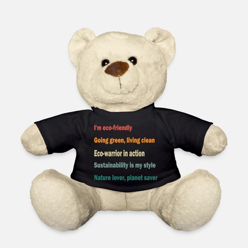 Ich bin ökologisch. Naturfreund. - Teddy - Schwarz