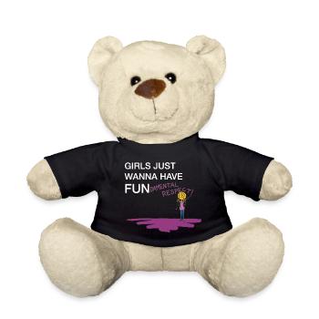 International Women's Day - Woman Power, Girlpower - Teddy Bear - black - Front