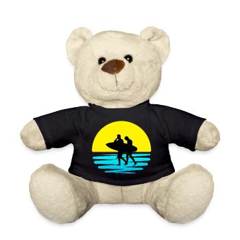 surfing, surf spot, surfing - Teddy Bear - black - Front