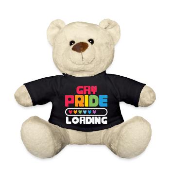 gay pride, LGBT; Gay, lesbian - Teddy Bear - black - Front