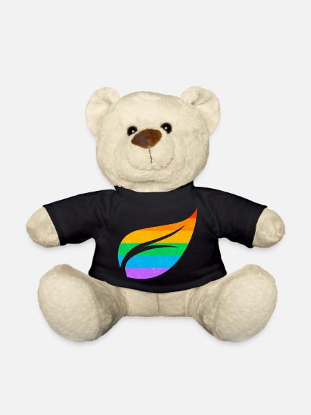 Gay Pride Parade LGBTQ+ Rainbow Flag Body Positive - Teddy - Schwarz