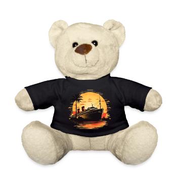 Going on a boat trip - Teddy Bear - black - Front
