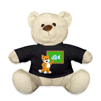 École du professeur chat pointant des bâtons - Nounours - noir - Devant