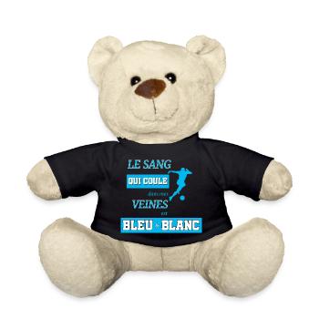 Marseille Supporter Club Sang Bleu et Blanc Fuß - Teddy - Schwarz - Vorne