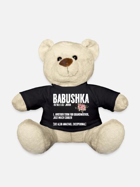 Cool Babushka Definition For A Russian Grandma - Teddy Bear - black