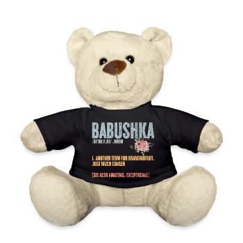 Vintage Babouchka Définition Une grand-mère russe - Nounours - noir - Devant