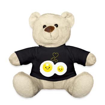 Fried Eggs Love - Teddy Bear - black - Front