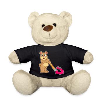 Bear Painter Brush Painting - Teddy Bear - black - Front