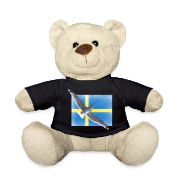 Schweden Sverige Möwe - Teddy - Schwarz - Vorne