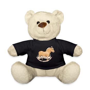 Funny Fjord Horse - You Can't Affjord Me - Teddy Bear - black - Front