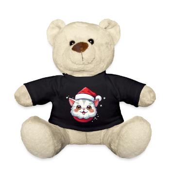 Cat Christmas Christmas Cat Cute Cartoon - Teddy Bear - black - Front