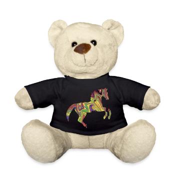 Buntes Pferd - Teddy - Schwarz - Vorne