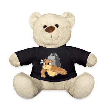 Bär Bodybuilder Hantel Bodybuilding - Teddy - Schwarz - Vorne