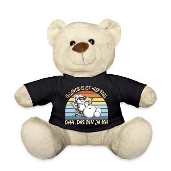 Irgendwas ist hier faul Schneemann - Teddy - Schwarz - Vorne