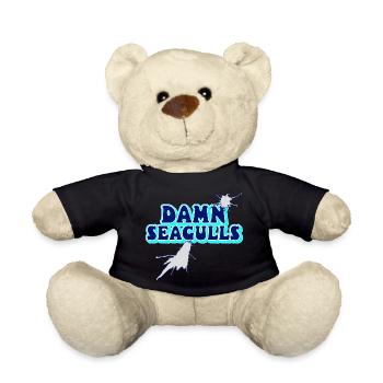 Damn Seagulls Funny Sailor Captain Saying - Teddy Bear - black - Front