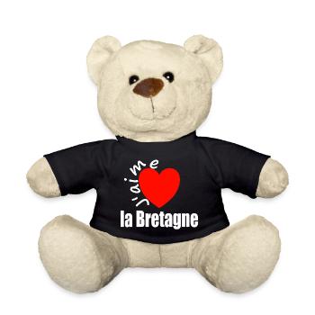 J'aime la Bretagne (ich liebe die Bretagne) - Teddy - Schwarz - Vorne