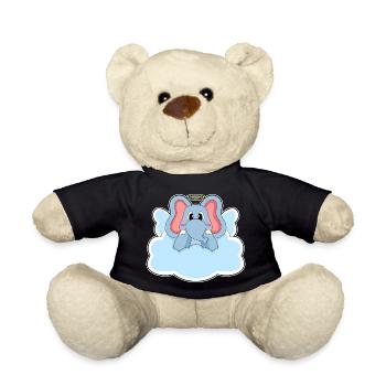 Elephant Angel Wings - Teddy Bear - black - Front
