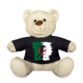 DZ football- idée cadeau Algérie - Nounours - noir - Devant