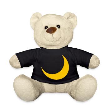 Moon Crescent Moon Night Sky - Teddy Bear - black - Front