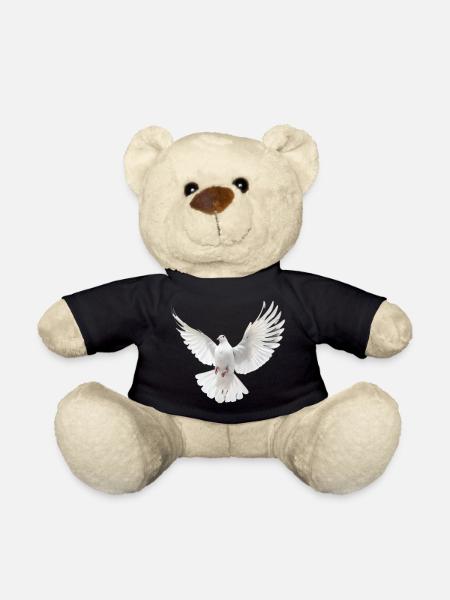 Colombe blanche - Nounours - noir