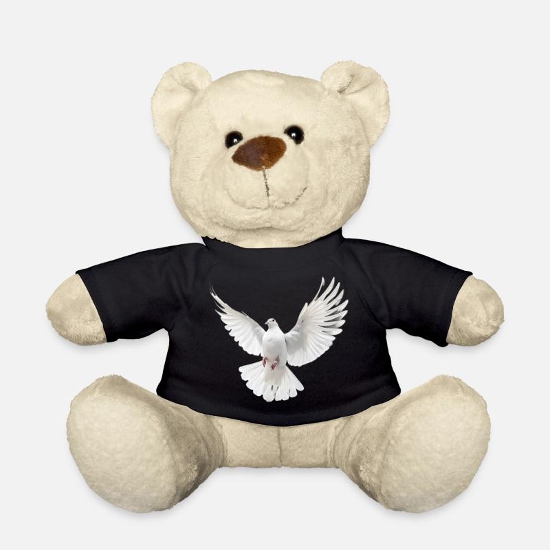 Colombe blanche - Nounours - noir