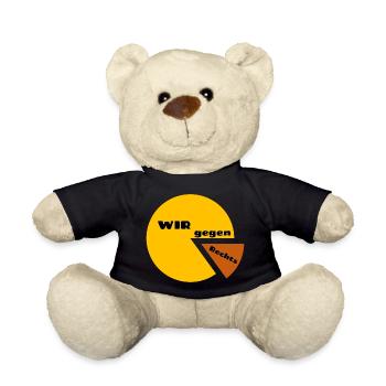 WIR gegen Rechts - Statement gegen Intoleranz - Teddy - Schwarz - Vorne