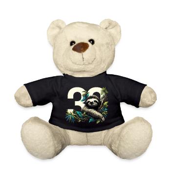 30 Years Sloth 30th Birthday Gift - Teddy Bear - black - Front