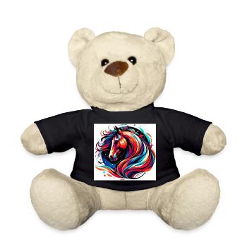 Horse - Teddy Bear - black - Front