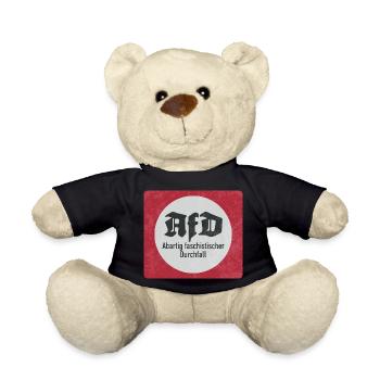 ANTI AFD STICKER, FASCHISTISCHER DURCHFALL - Teddy - Schwarz - Vorne