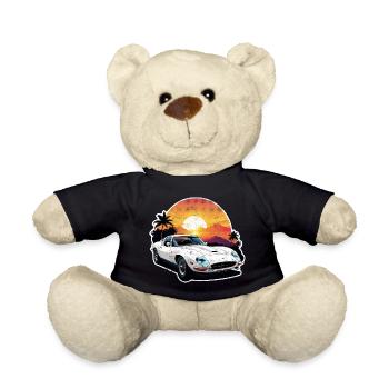 voiture vintage couché de soleil - Nounours - noir - Devant