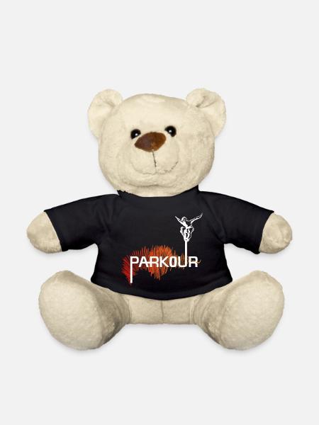 Parkour Ninja - color-white - Teddy Bear - black